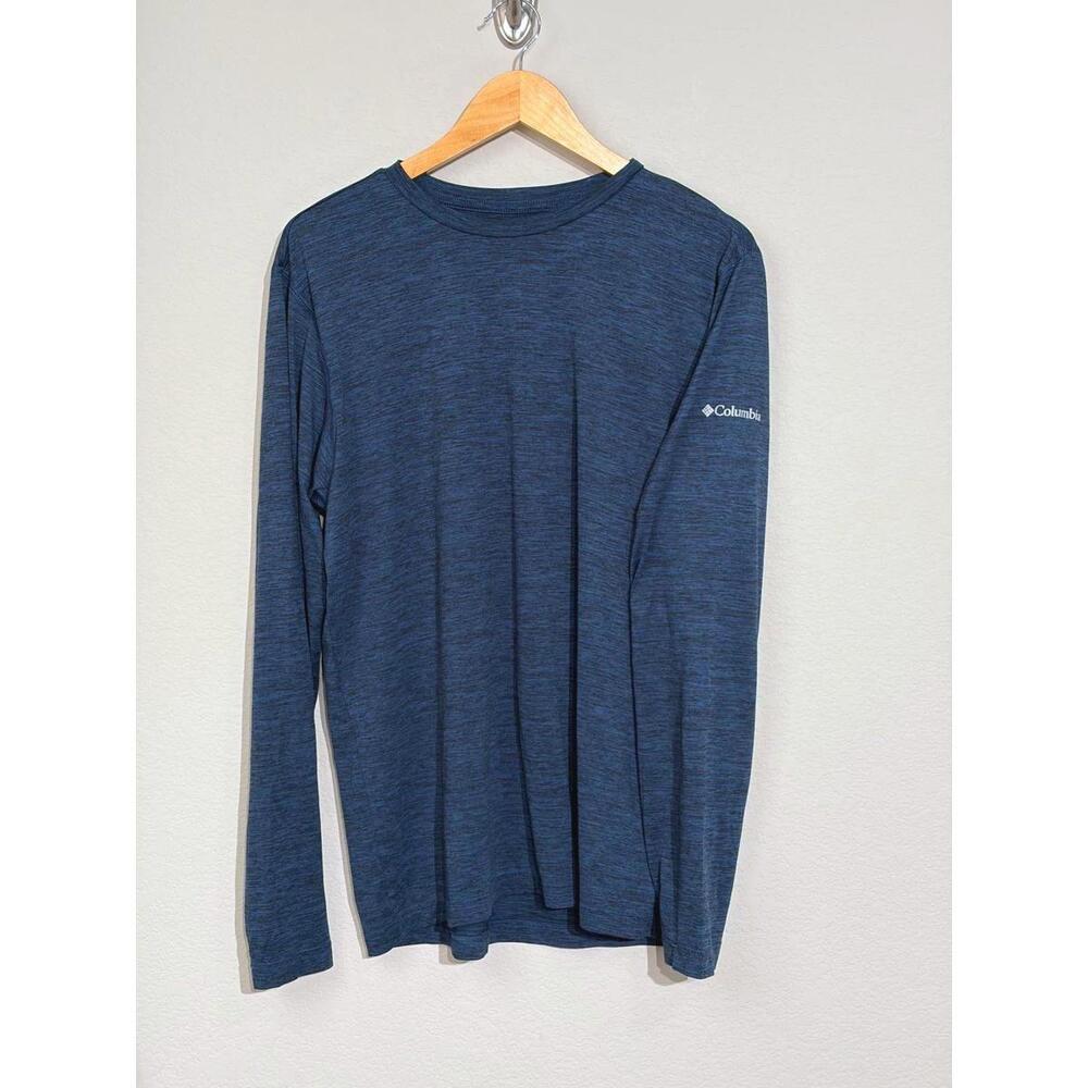 Columbia Men’s Long Sleeve Shirt Size M Blue Hiking Performance Travel Casual